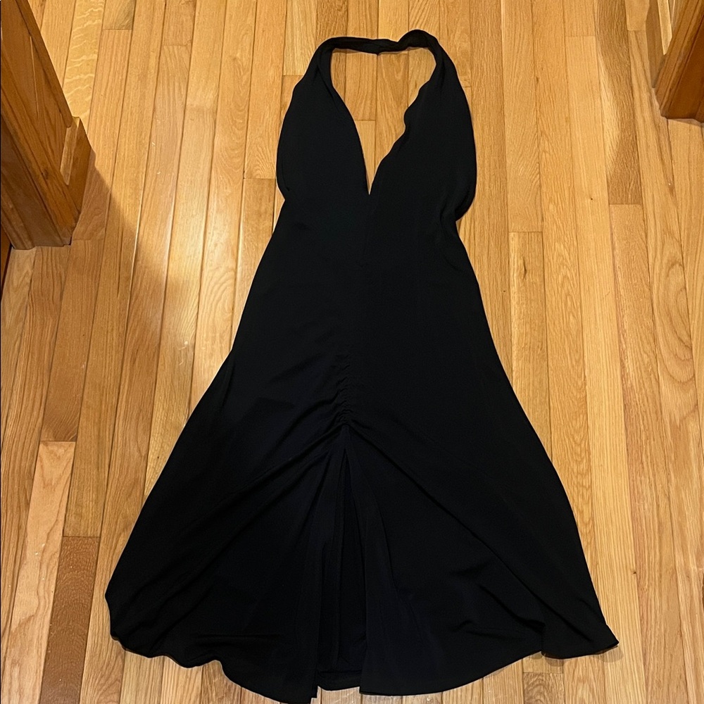 Hugo Buscati Elegant Black Halter Dress - Picture 3 of 6